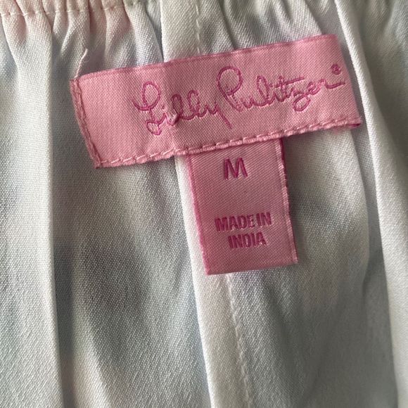 Lilly Pulitzer Bellamie Swing Dress Tippy Top Serene Blue Size Medium Cold Shoul - Picture 9 of 11